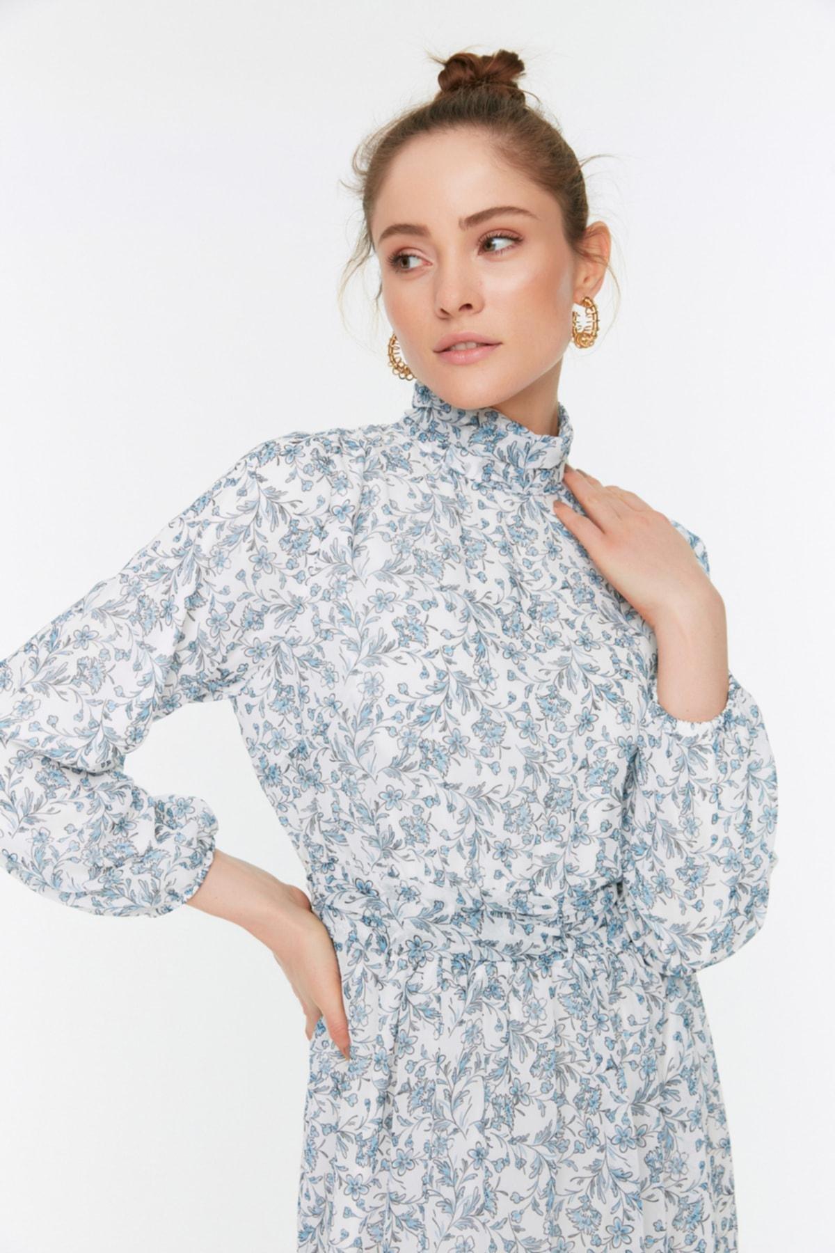 Blue A-Line Dress, , large image number 1