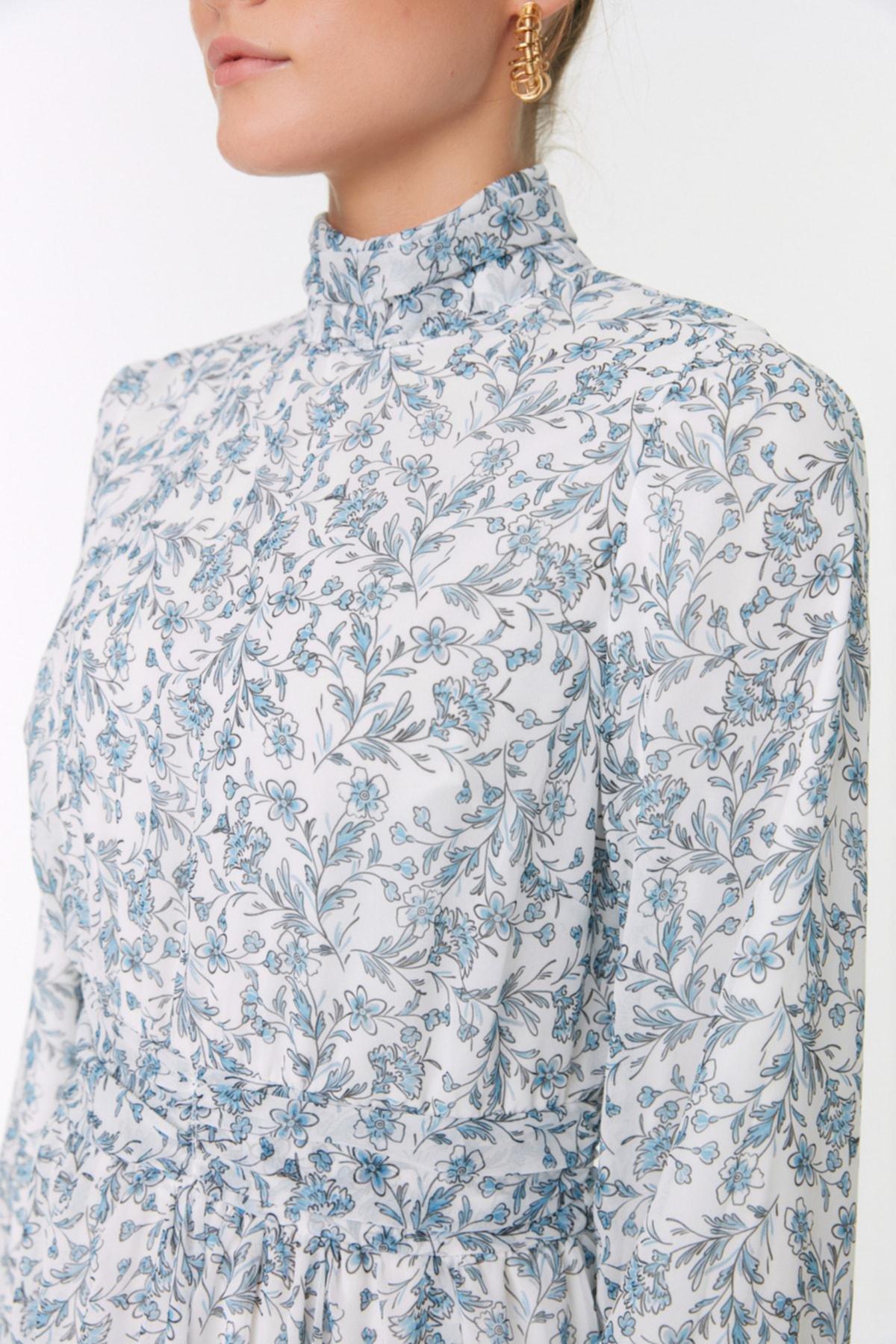Blue A-Line Dress, , large image number 3
