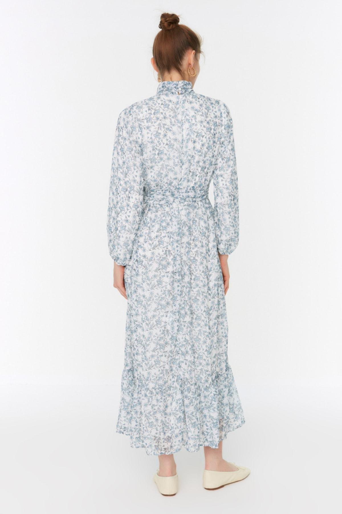 Blue A-Line Dress, , large image number 4