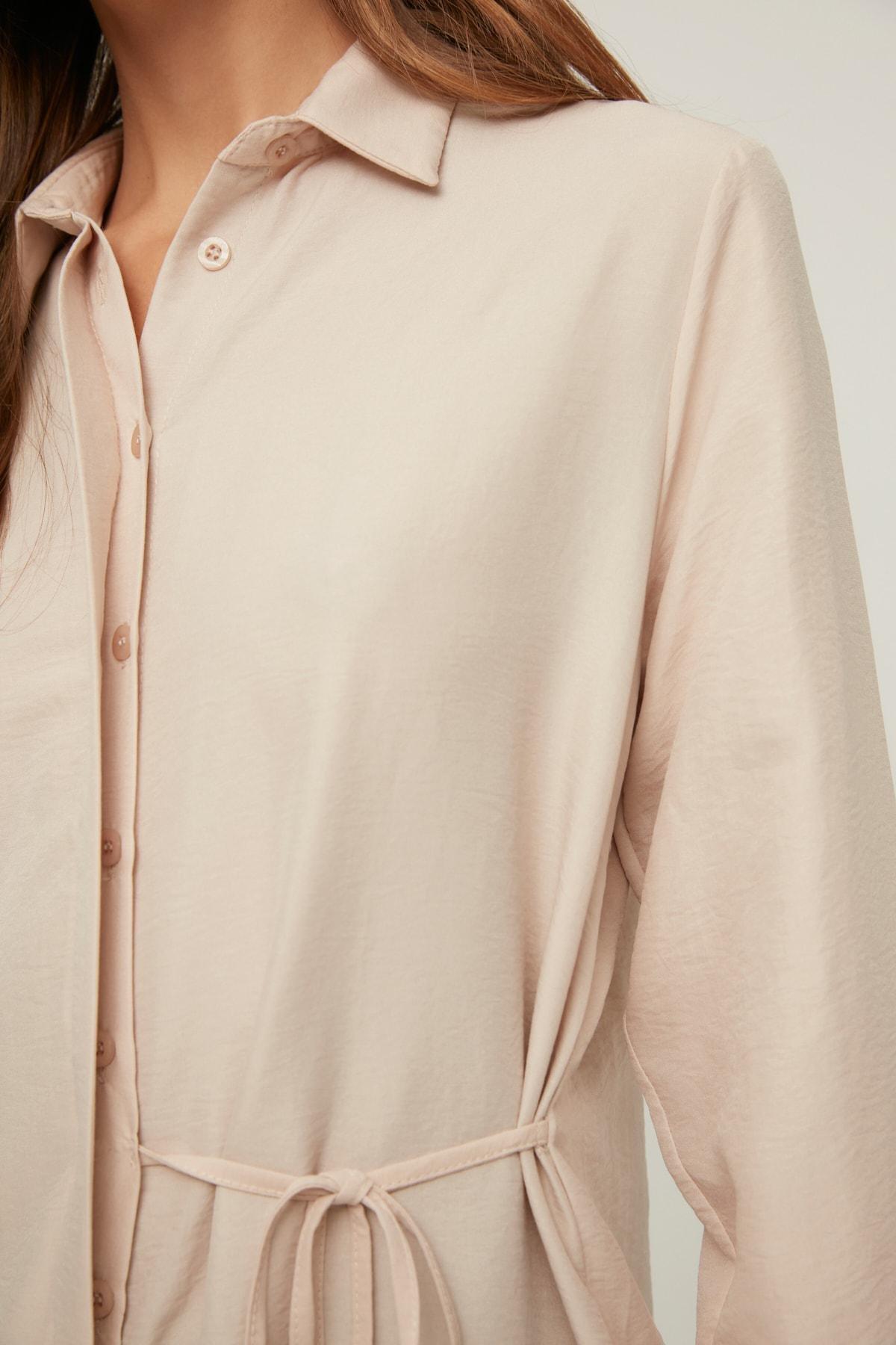 Beige Collared Relaxed Shirt, , large image number 2