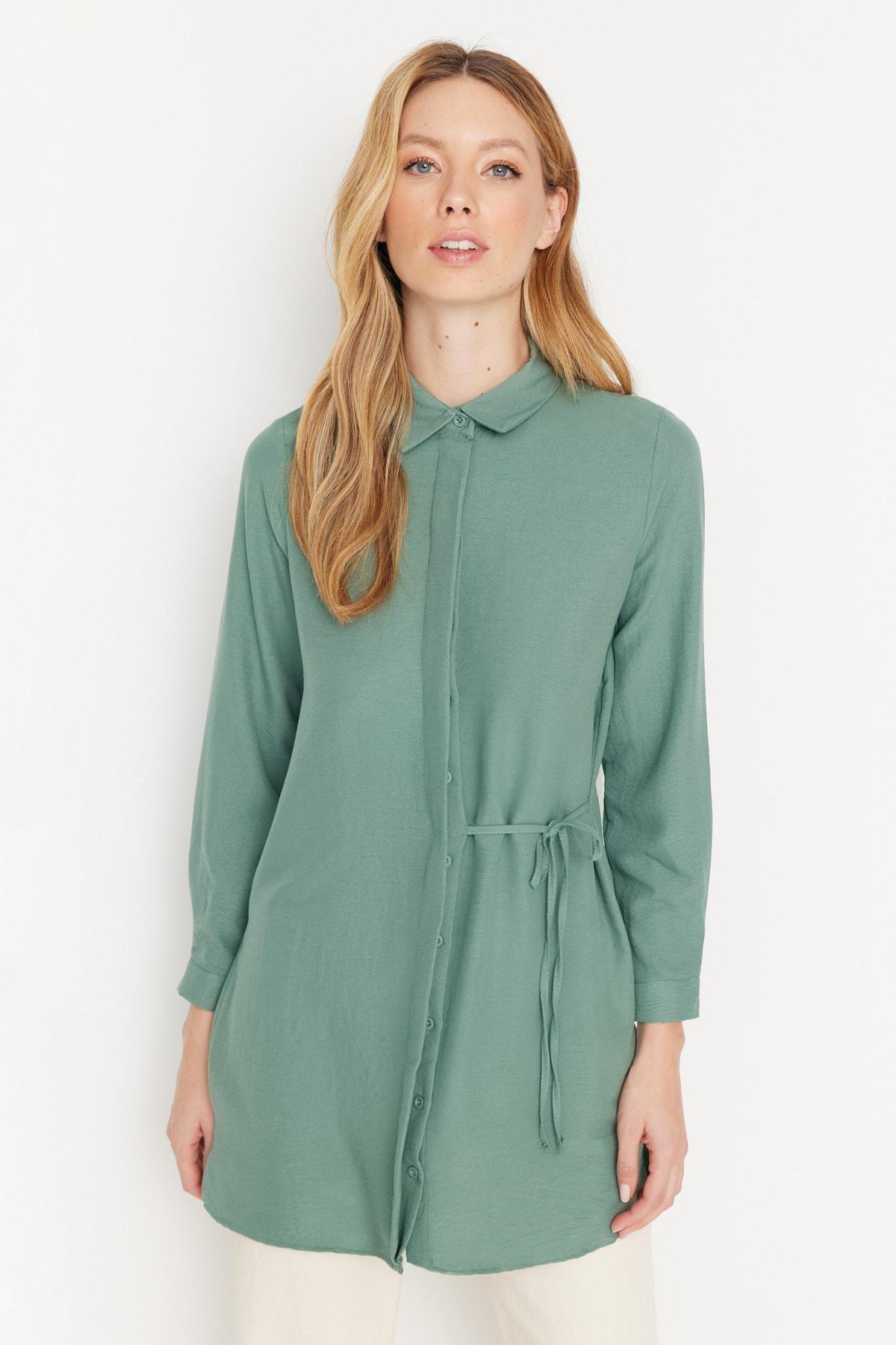 Green Relaxed Shirt, , large image number 0