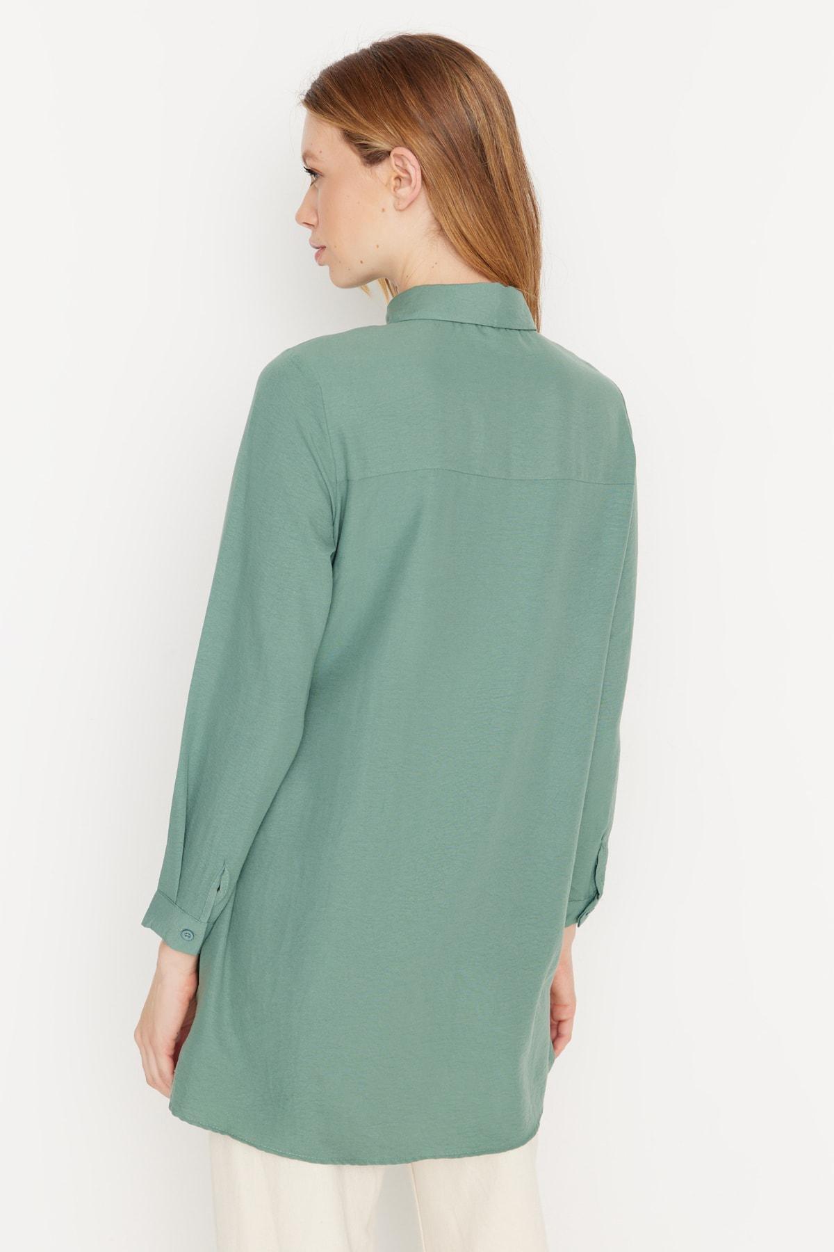 Green Relaxed Shirt, , large image number 4