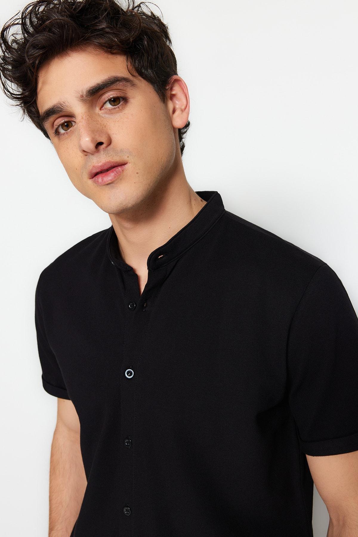 Black Slim Shirt, , large image number 3