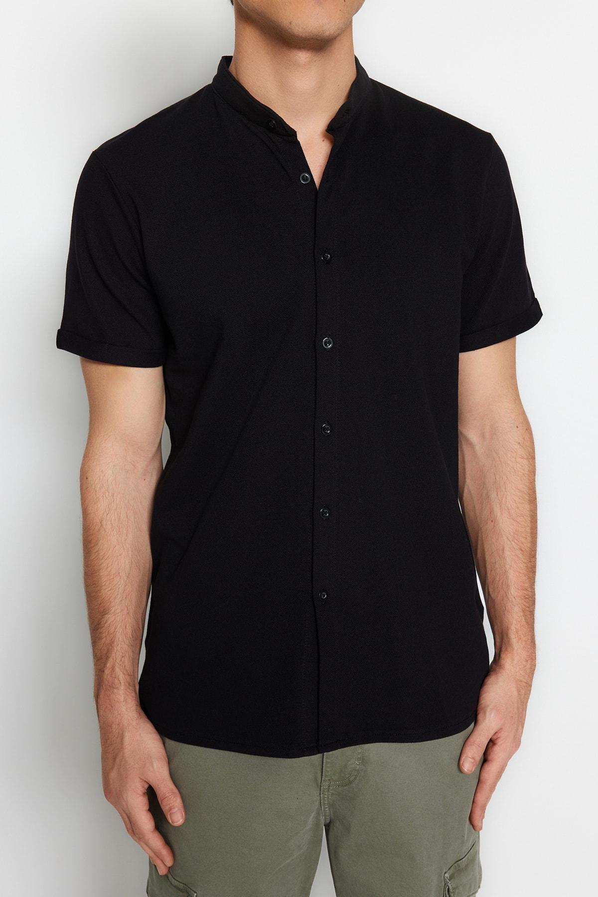 Black Slim Shirt, , large image number 5
