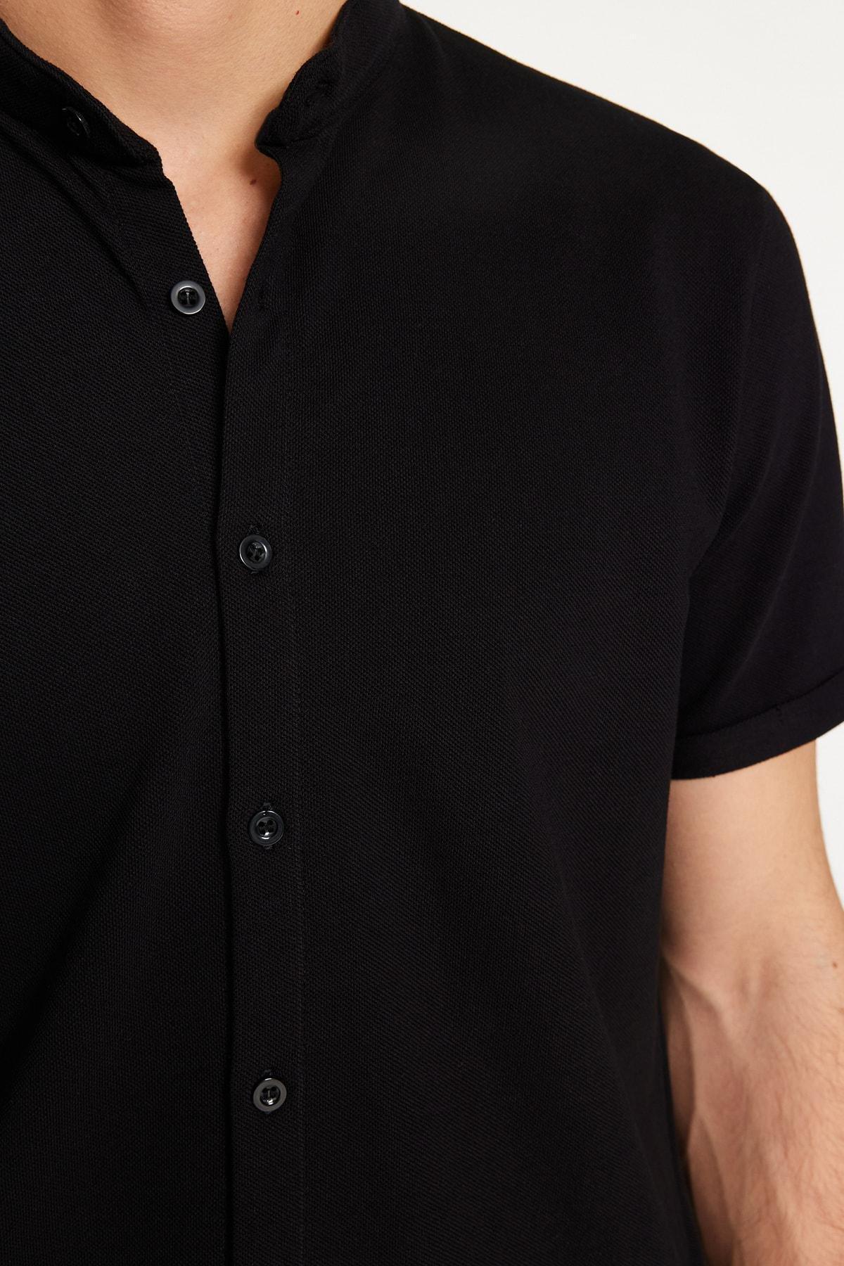 Black Slim Shirt, , large image number 7