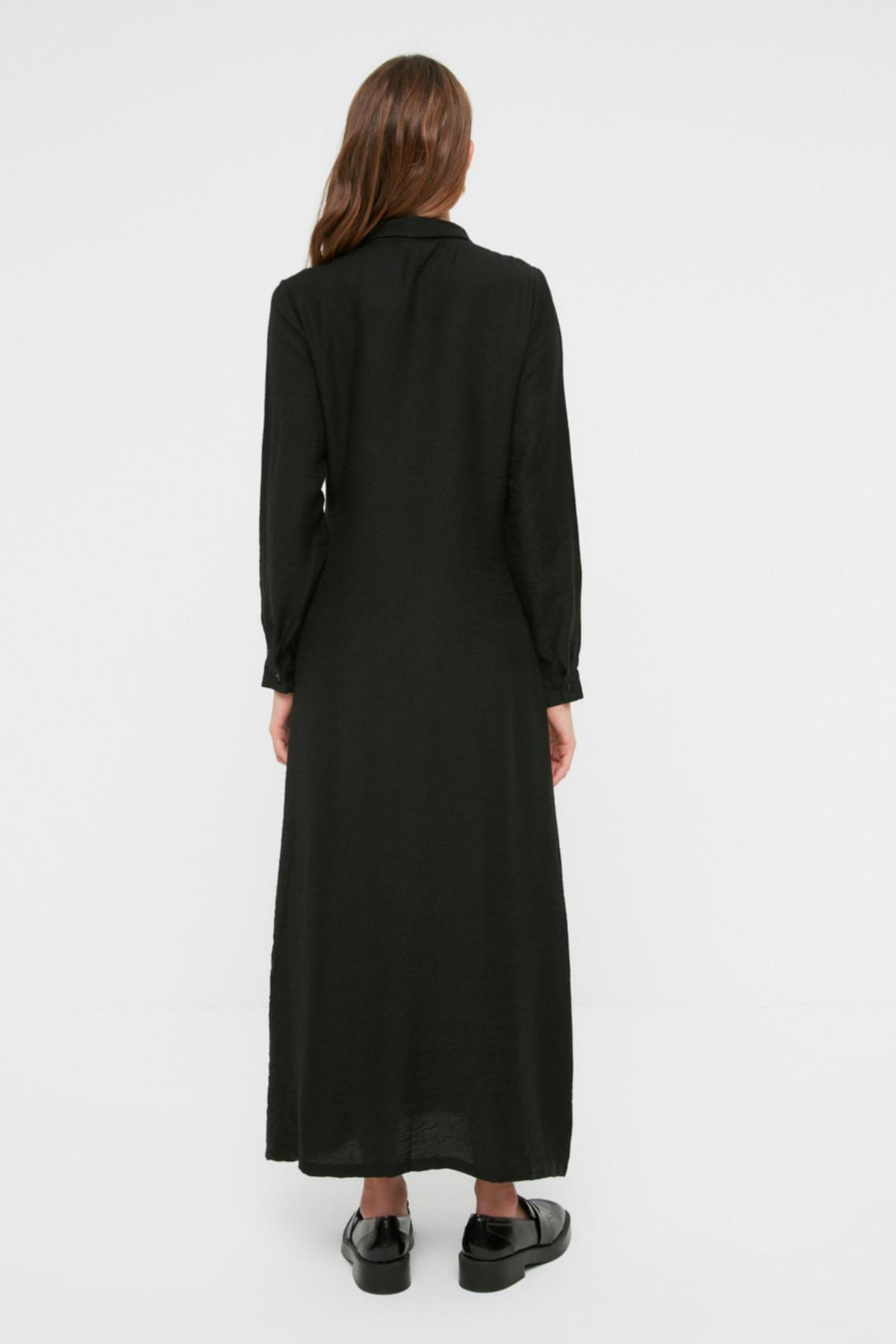 Black Shirt Dress, Black, large image number 4