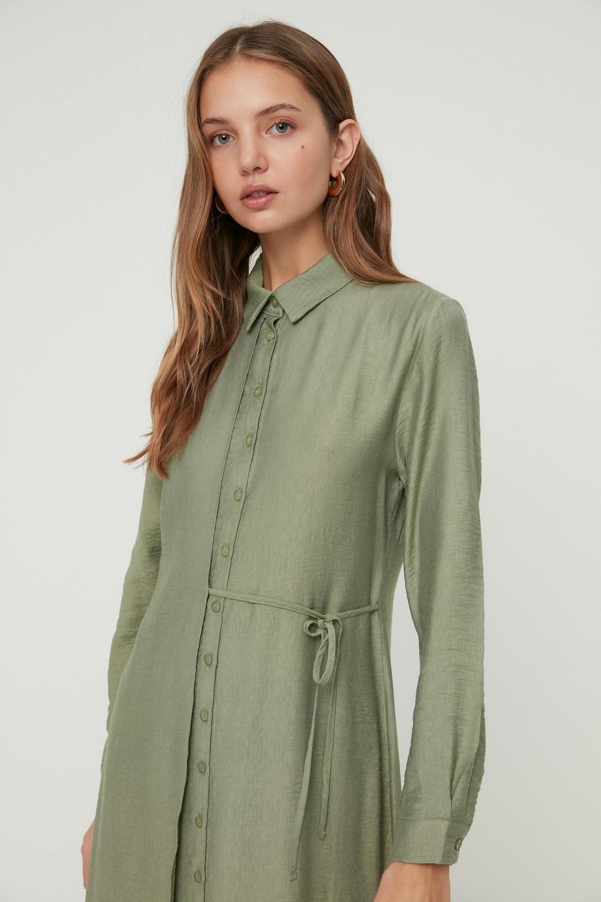 Green Shirt Dress, , large image number 2