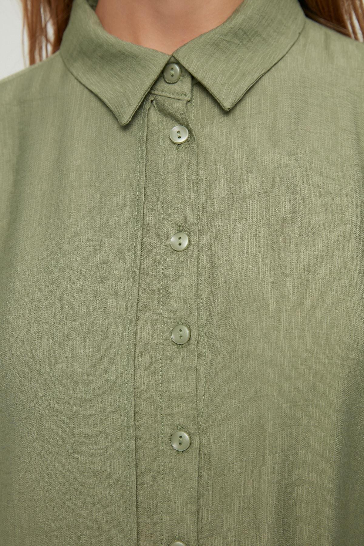 Green Shirt Dress, , large image number 3