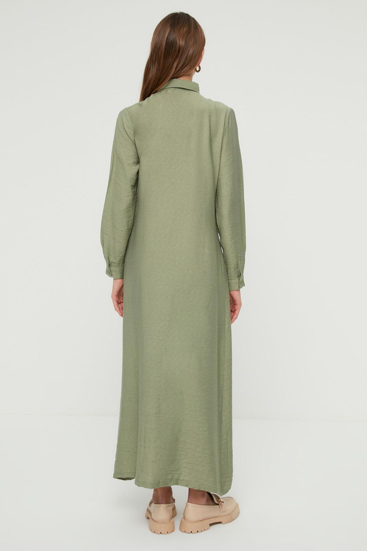 Green Shirt Dress, , large image number 4