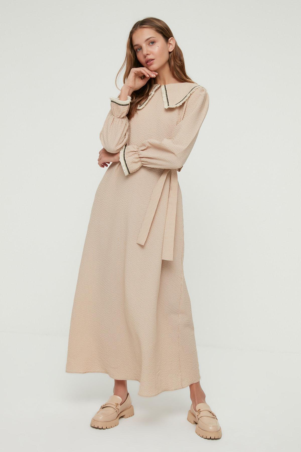 Beige Maxi Dress, , large image number 0
