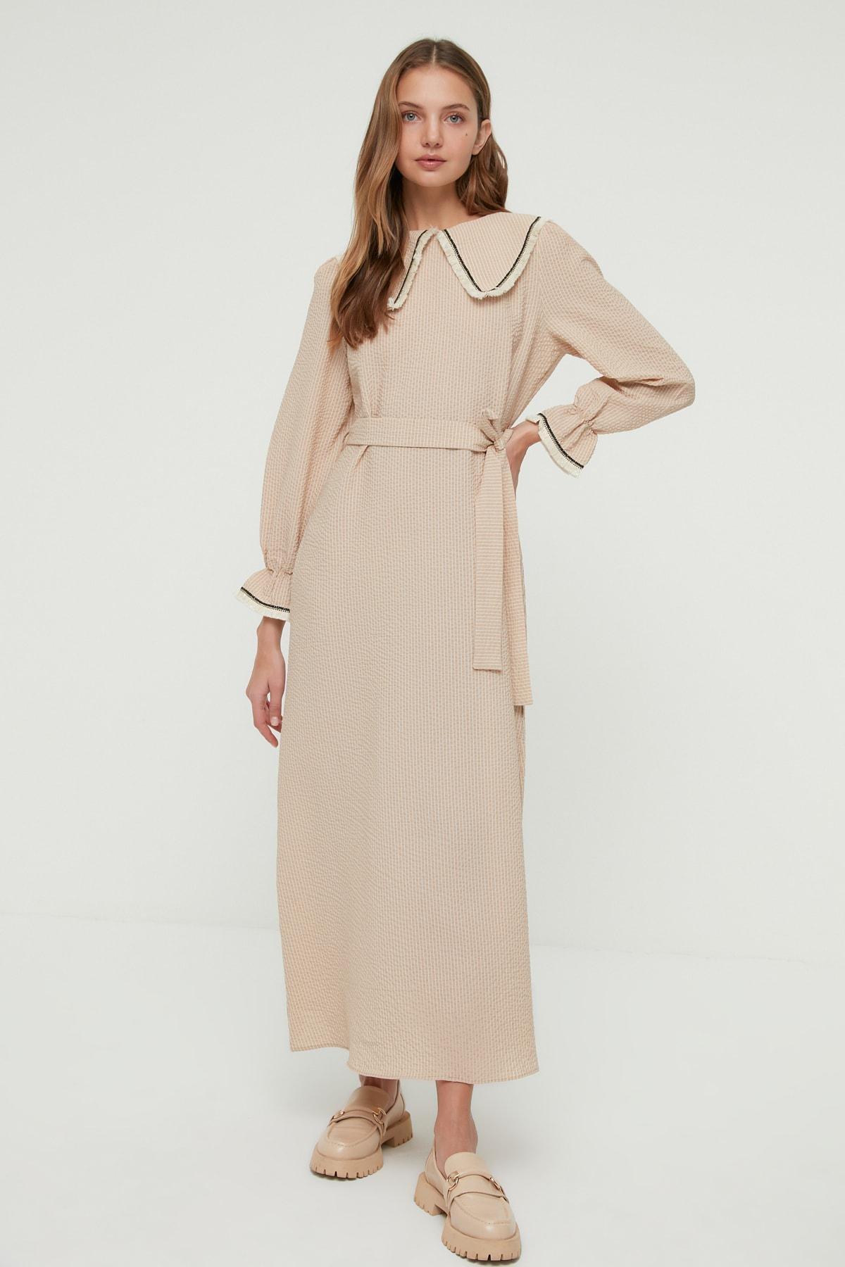 Beige Maxi Dress, , large image number 1