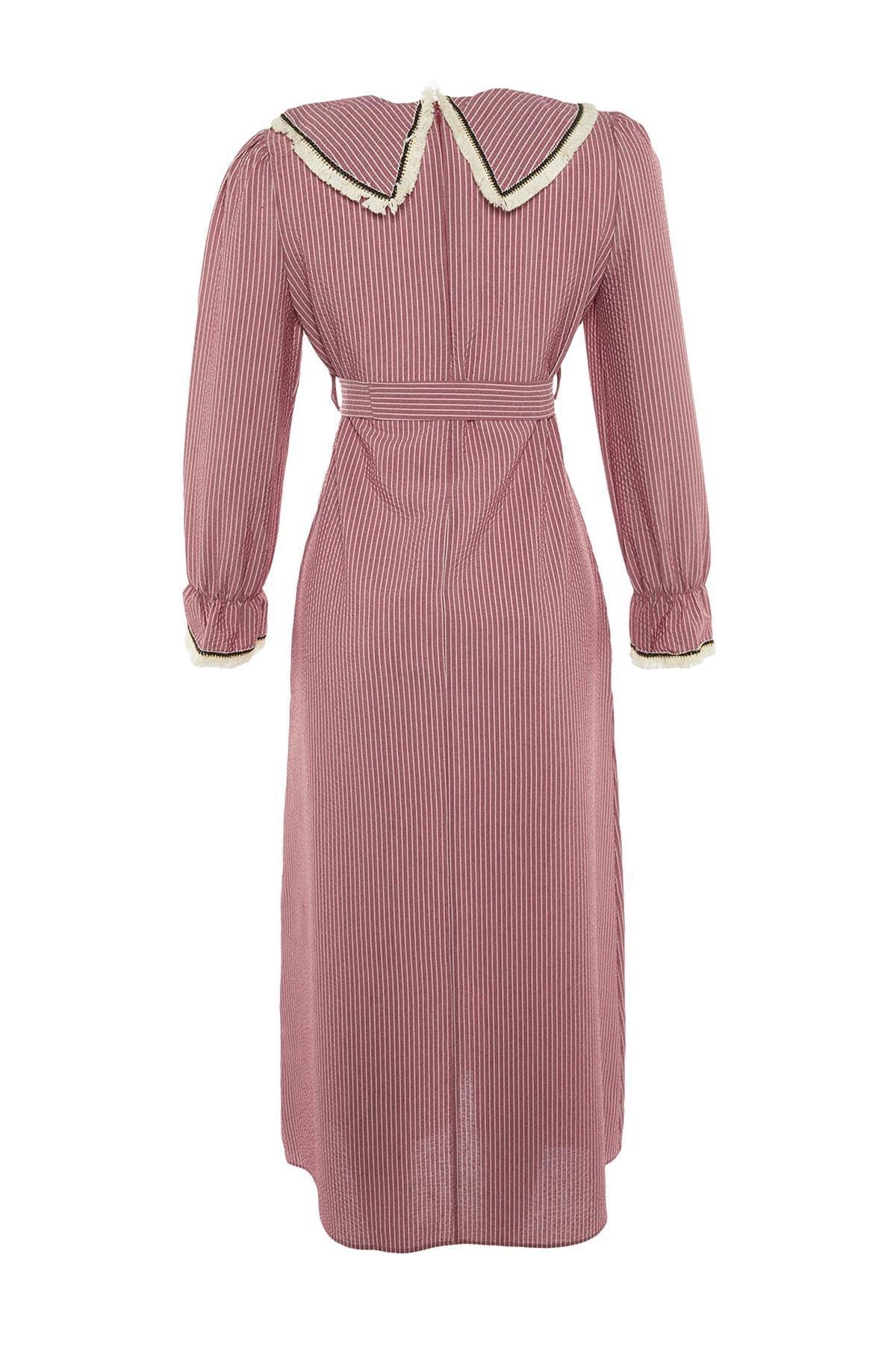 Burgundy Colourblock Dress, , large image number 5