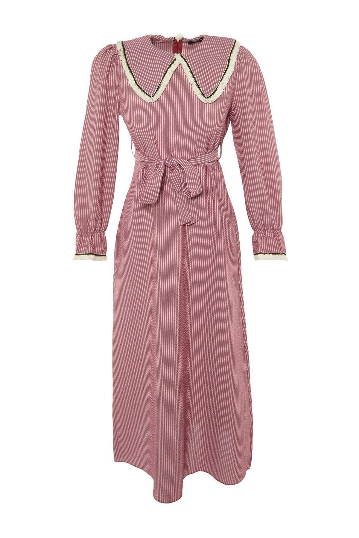 Burgundy Colourblock Dress, , large image number 6