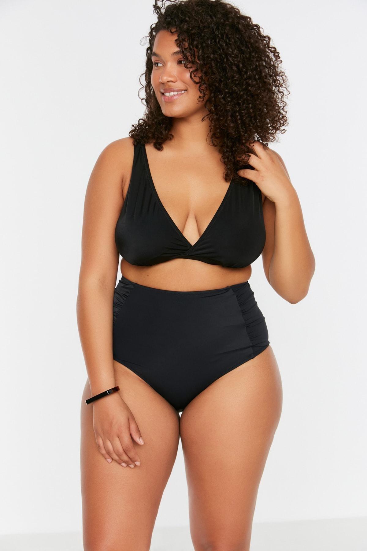 Black Plus Size Bikini Bottom, , large image number 0