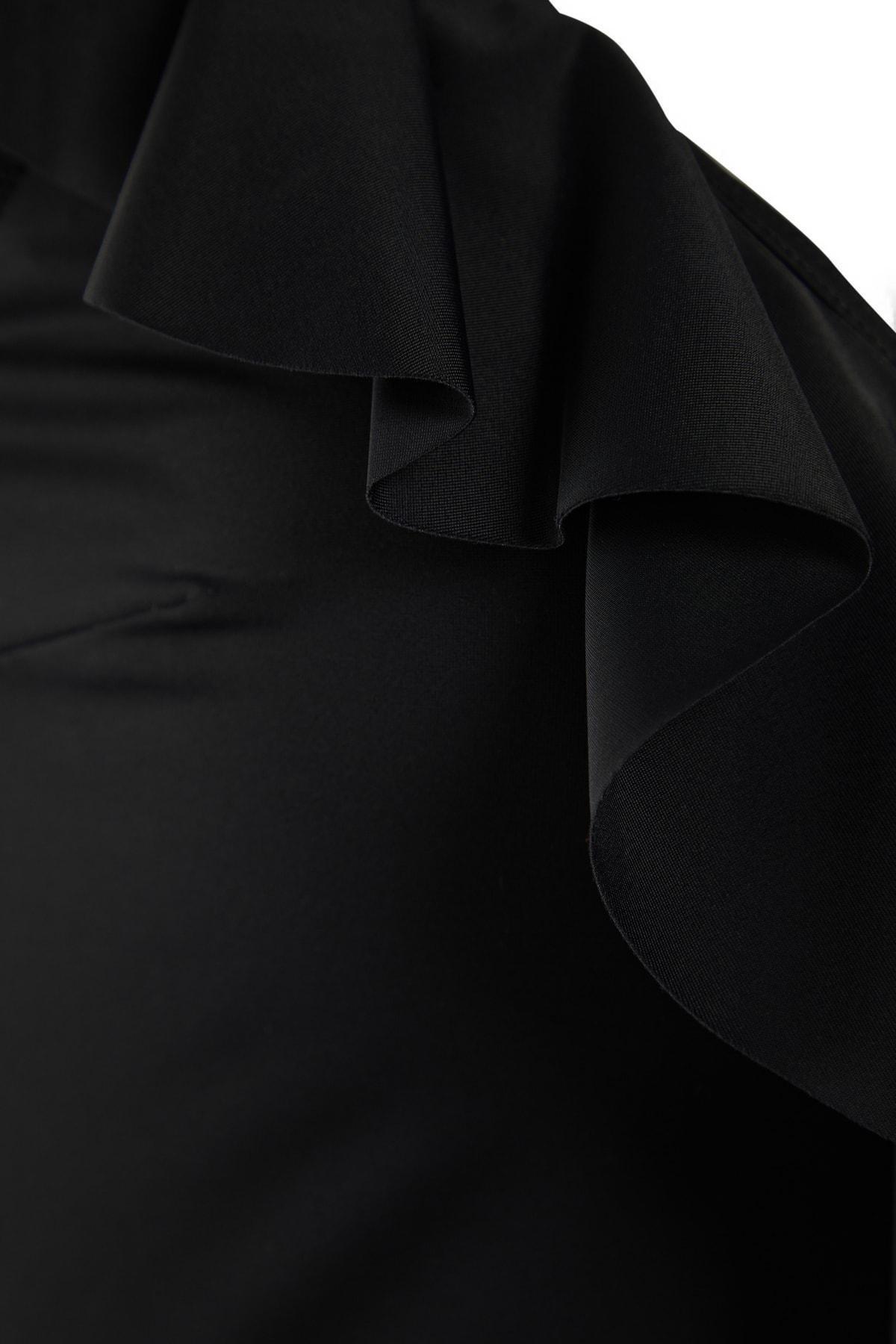 Black Plain Plus Size Swimsuit, Black, large image number 6