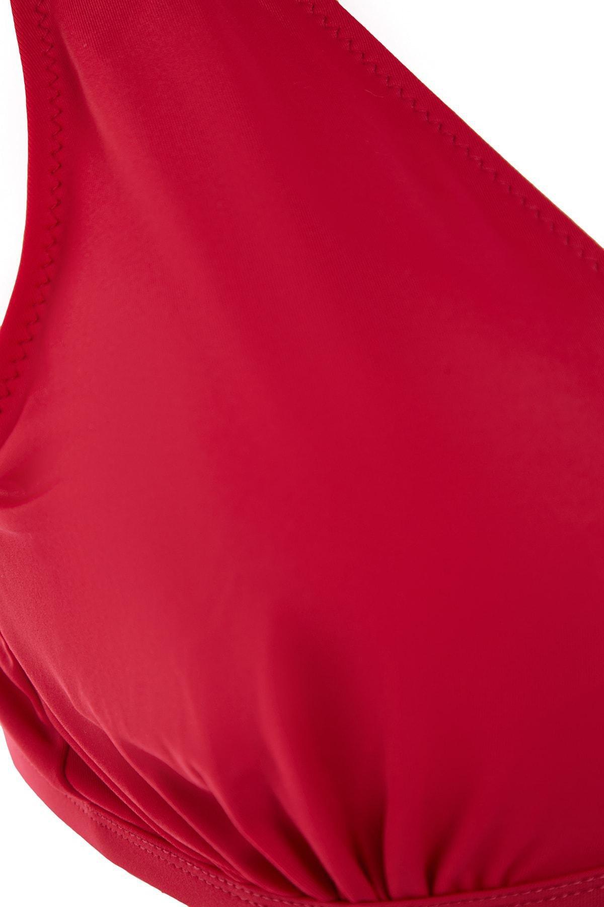 Burgundy Plain Plus Size Bikini Top, , large image number 6