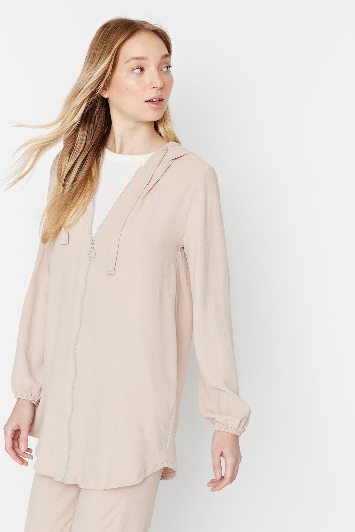Beige Hooded Co-Ord Set, , large image number 1