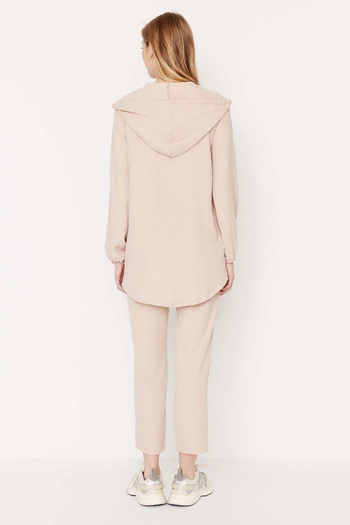 Beige Hooded Co-Ord Set, , large image number 4