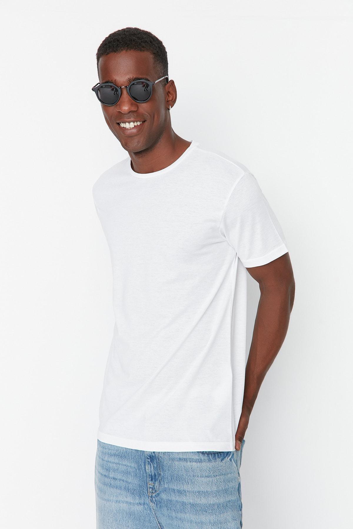 Trendyol - White Crew Neck T-Shirt