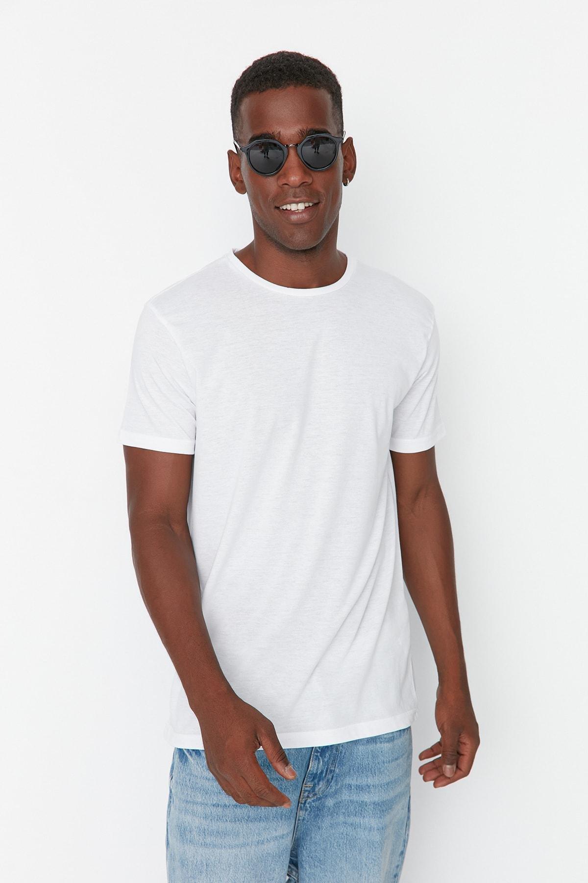 White Crew Neck T-Shirt, , large image number 2