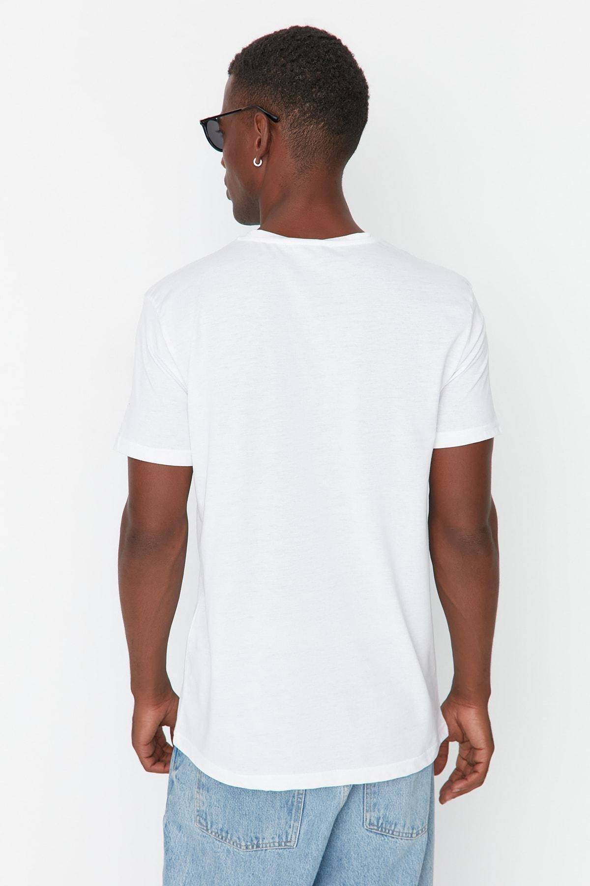 White Crew Neck T-Shirt, , large image number 8