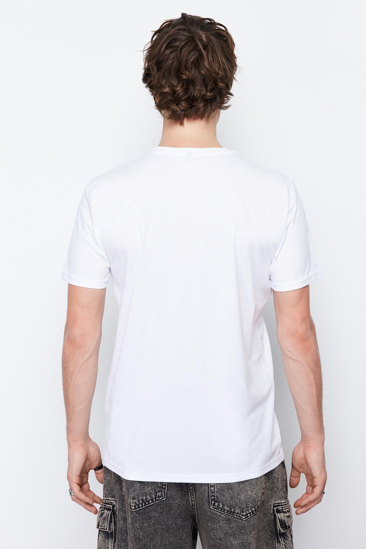 White Crew Neck T-Shirt, , large image number 9