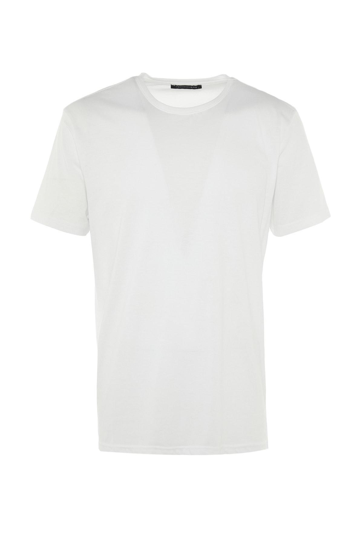 White Crew Neck T-Shirt, White, large image number 10