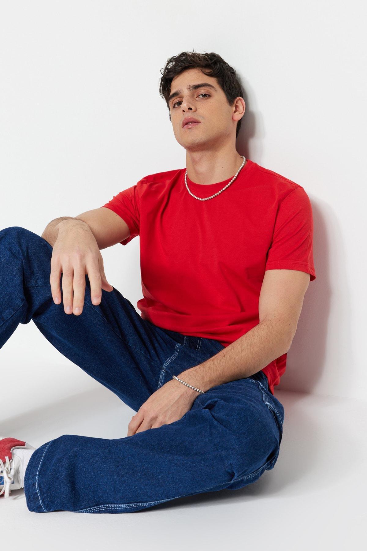 Red Regular T-Shirt, , medium