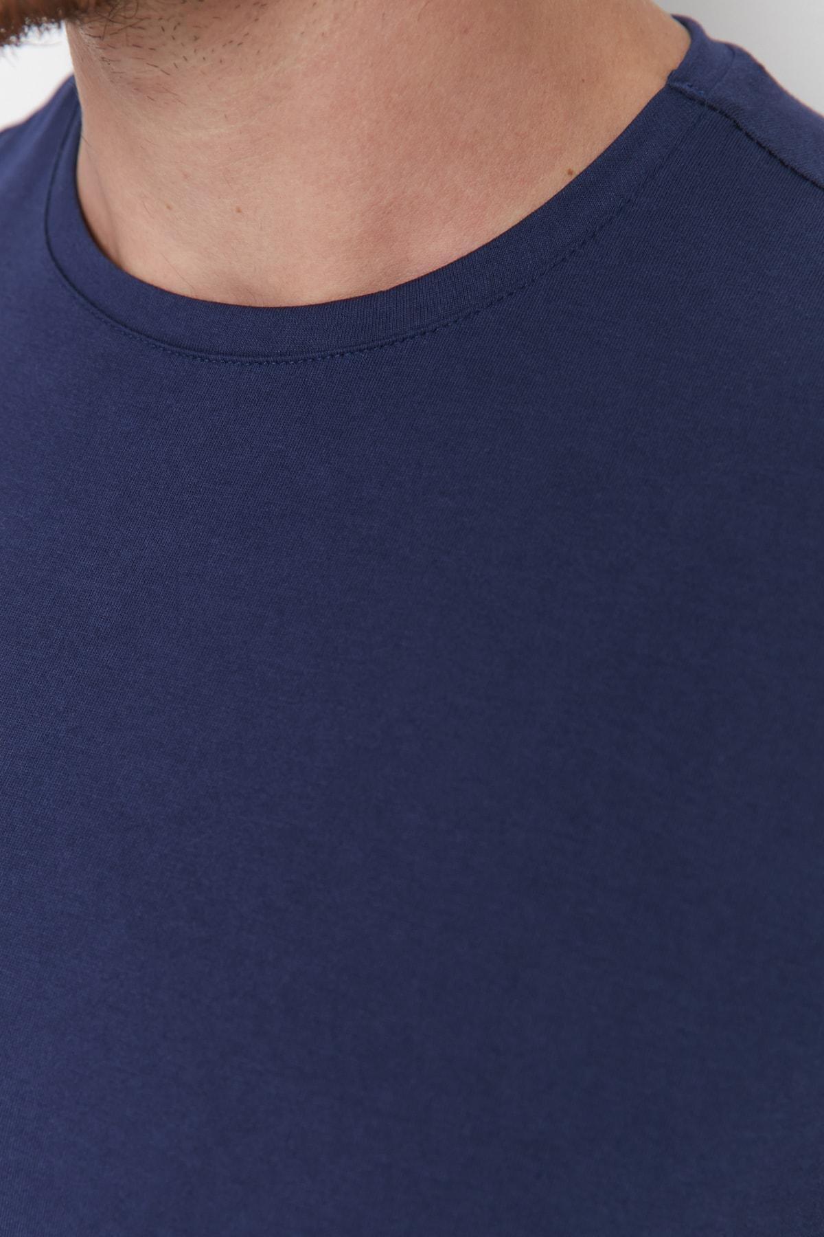 Blue Crew Neck T-Shirt, , large image number 3
