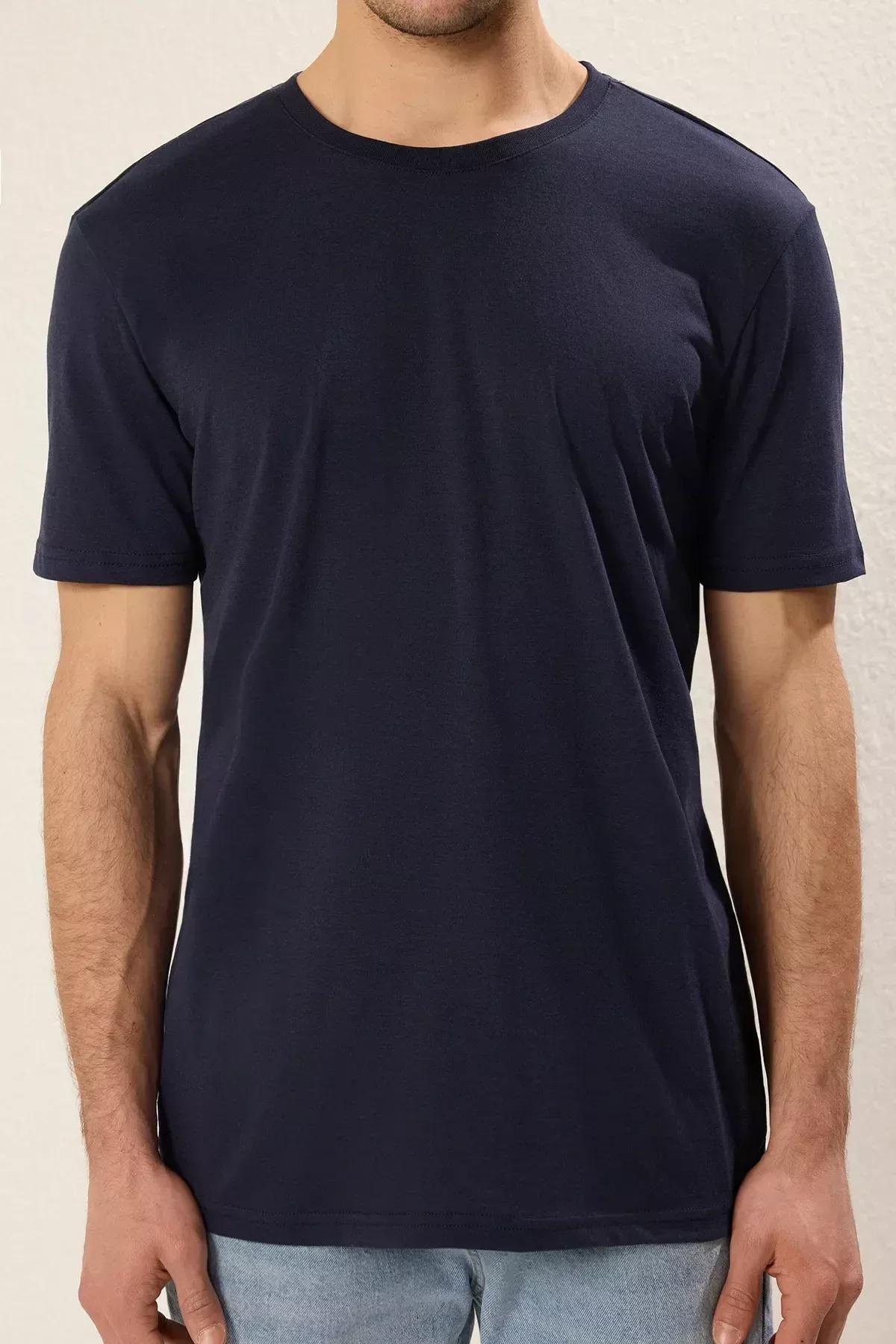 Blue Crew Neck T-Shirt, , large image number 4