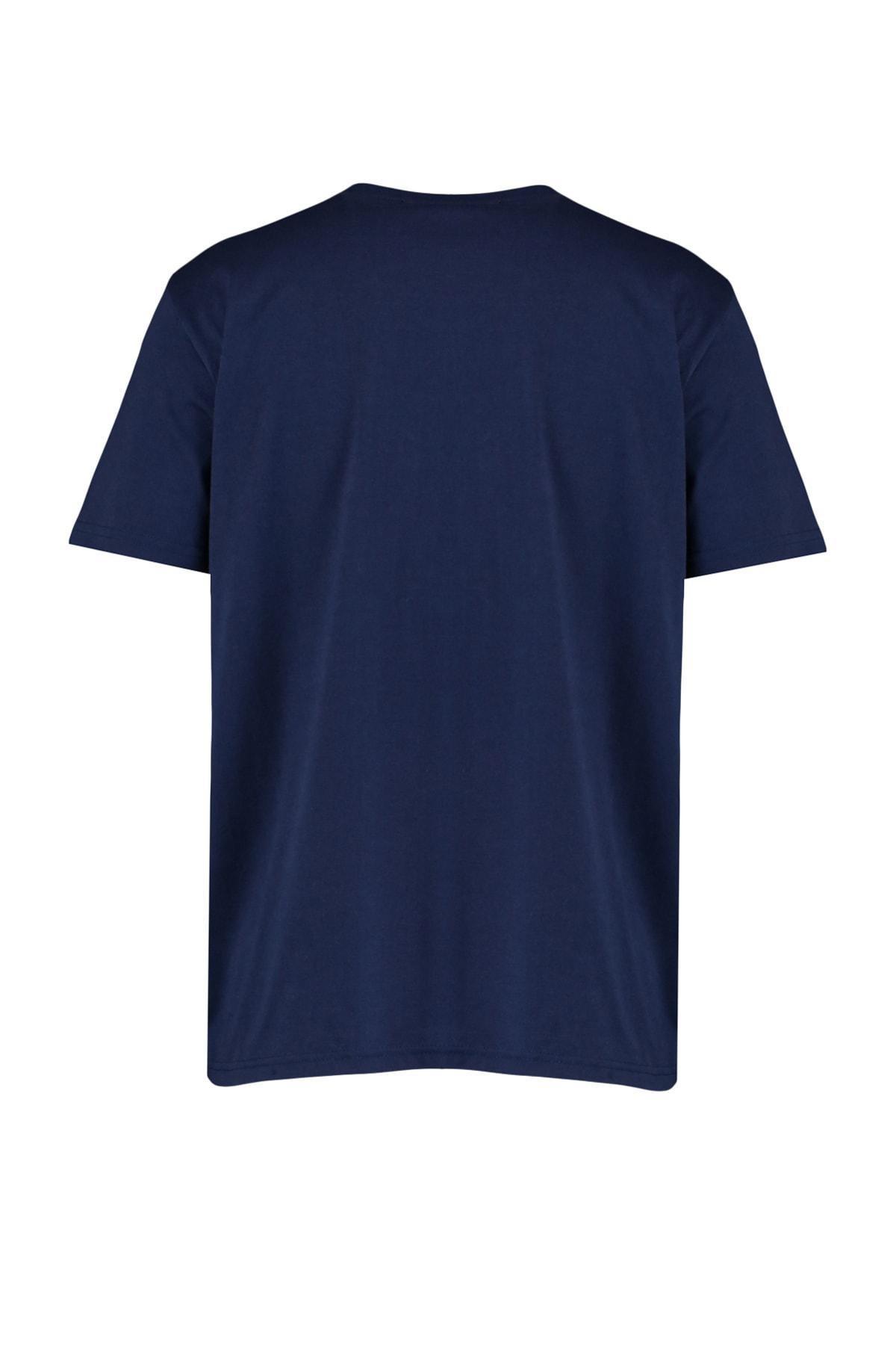 Blue Crew Neck T-Shirt, , large image number 7