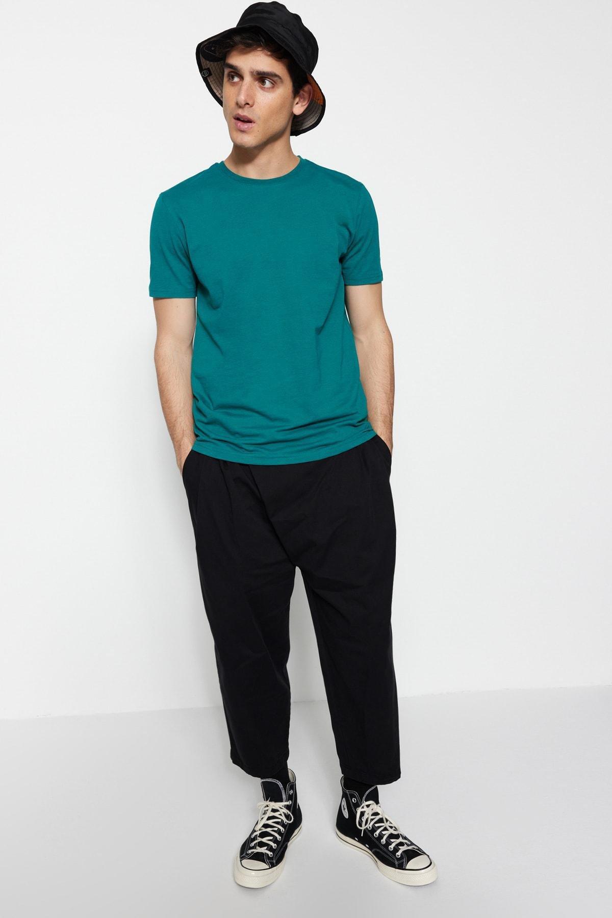 Blue Crew Neck T-Shirt, , large image number 1