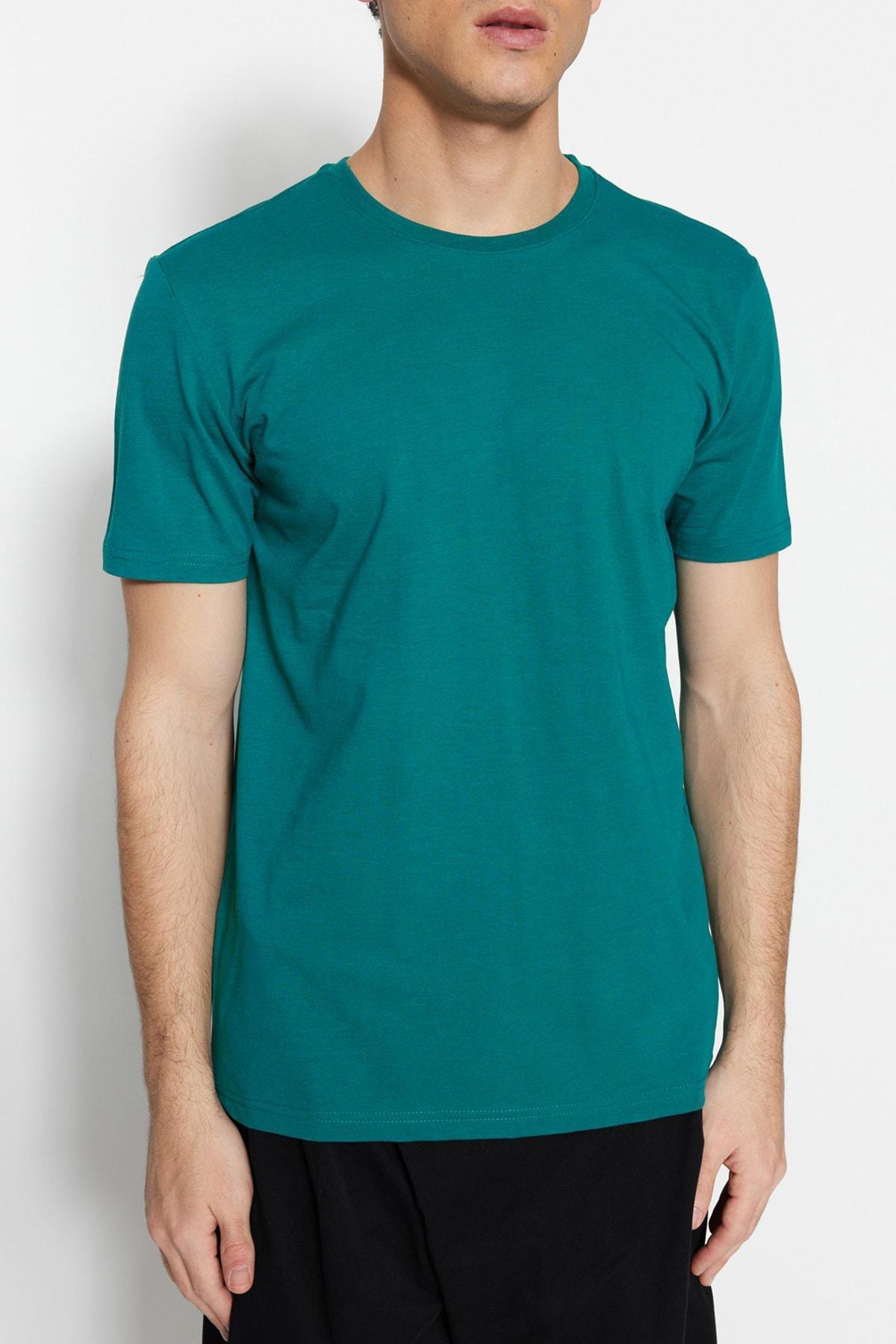 Blue Crew Neck T-Shirt, , large image number 3