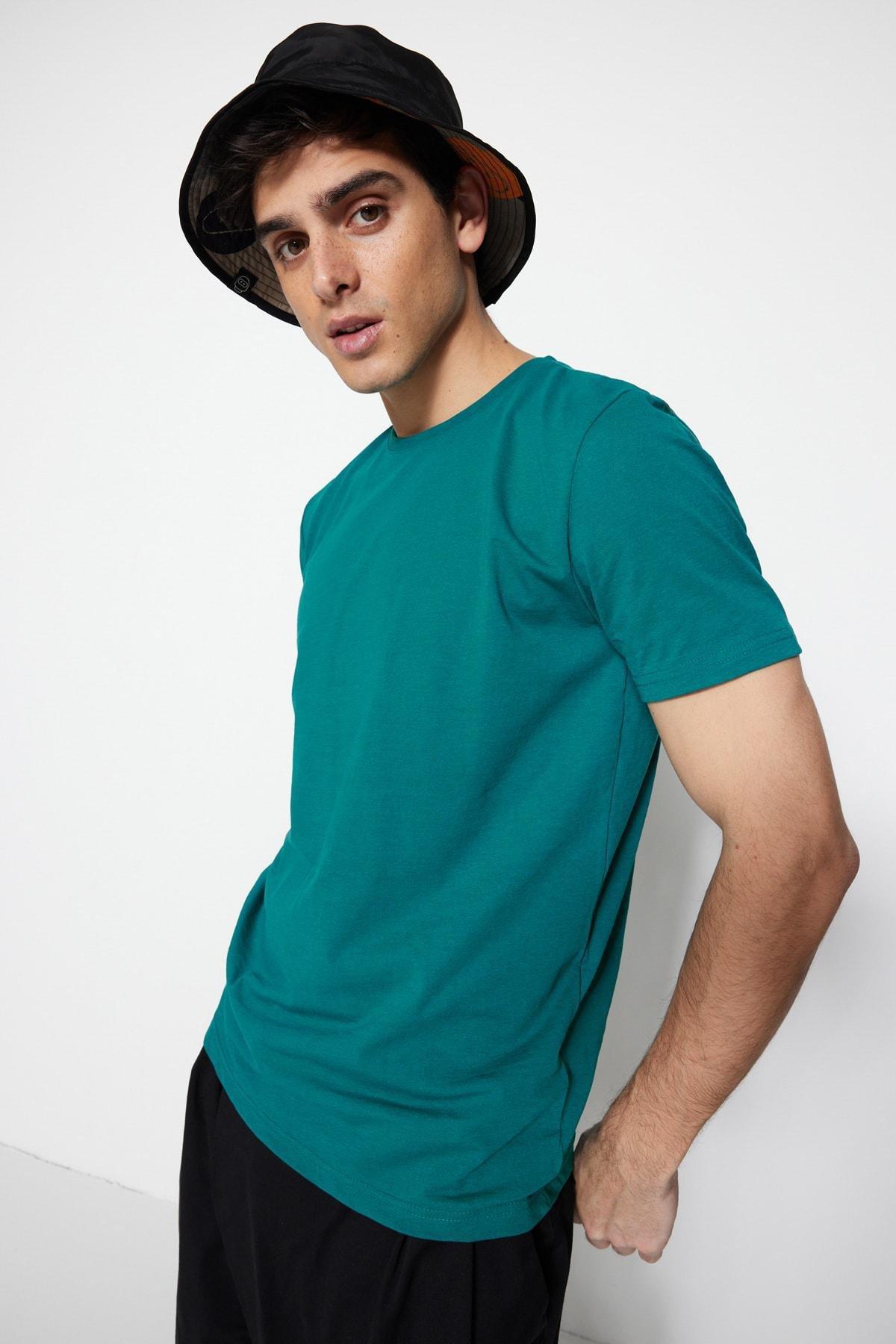 Blue Crew Neck T-Shirt, , large image number 5