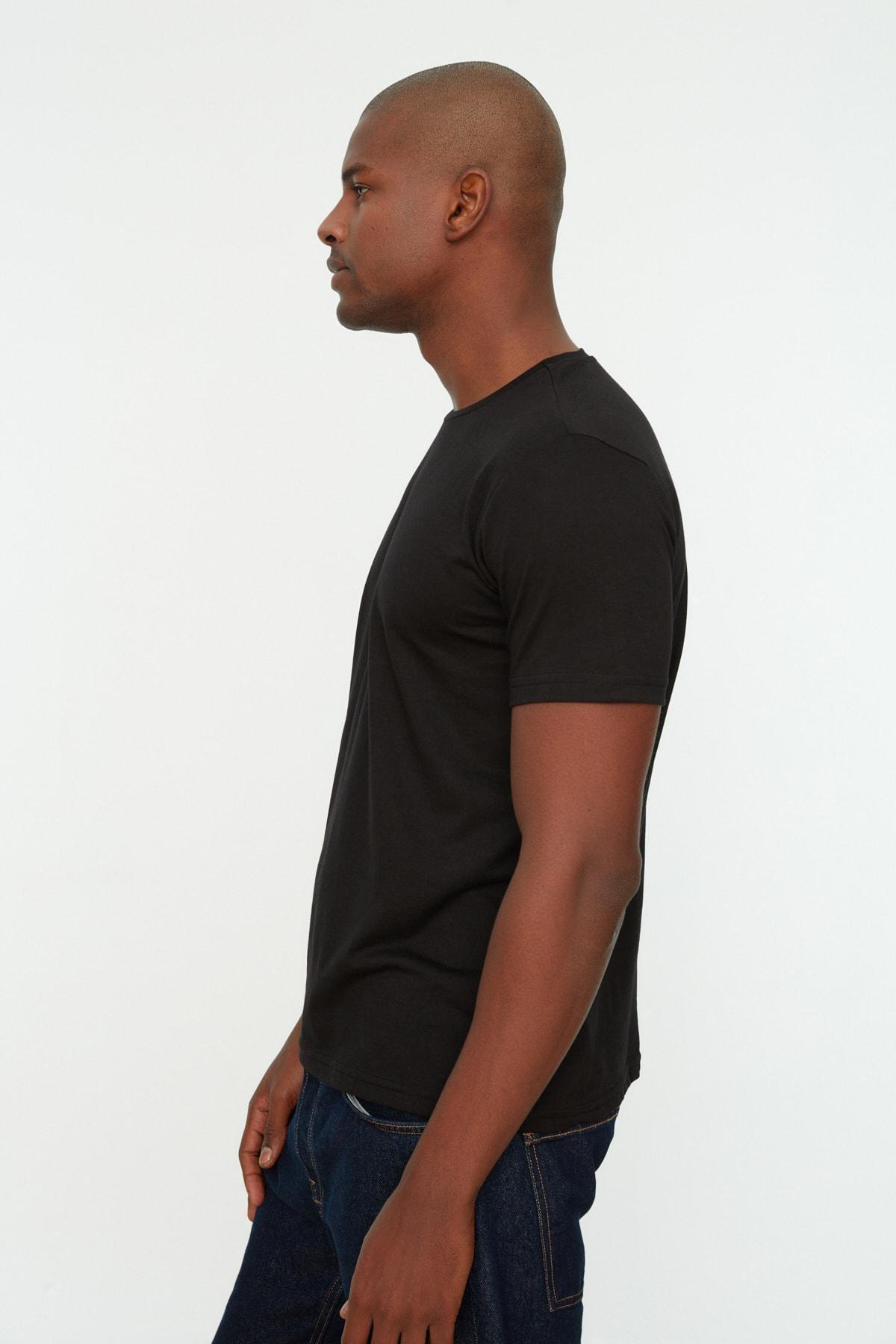 Black Crew Neck T-Shirt, , large image number 1