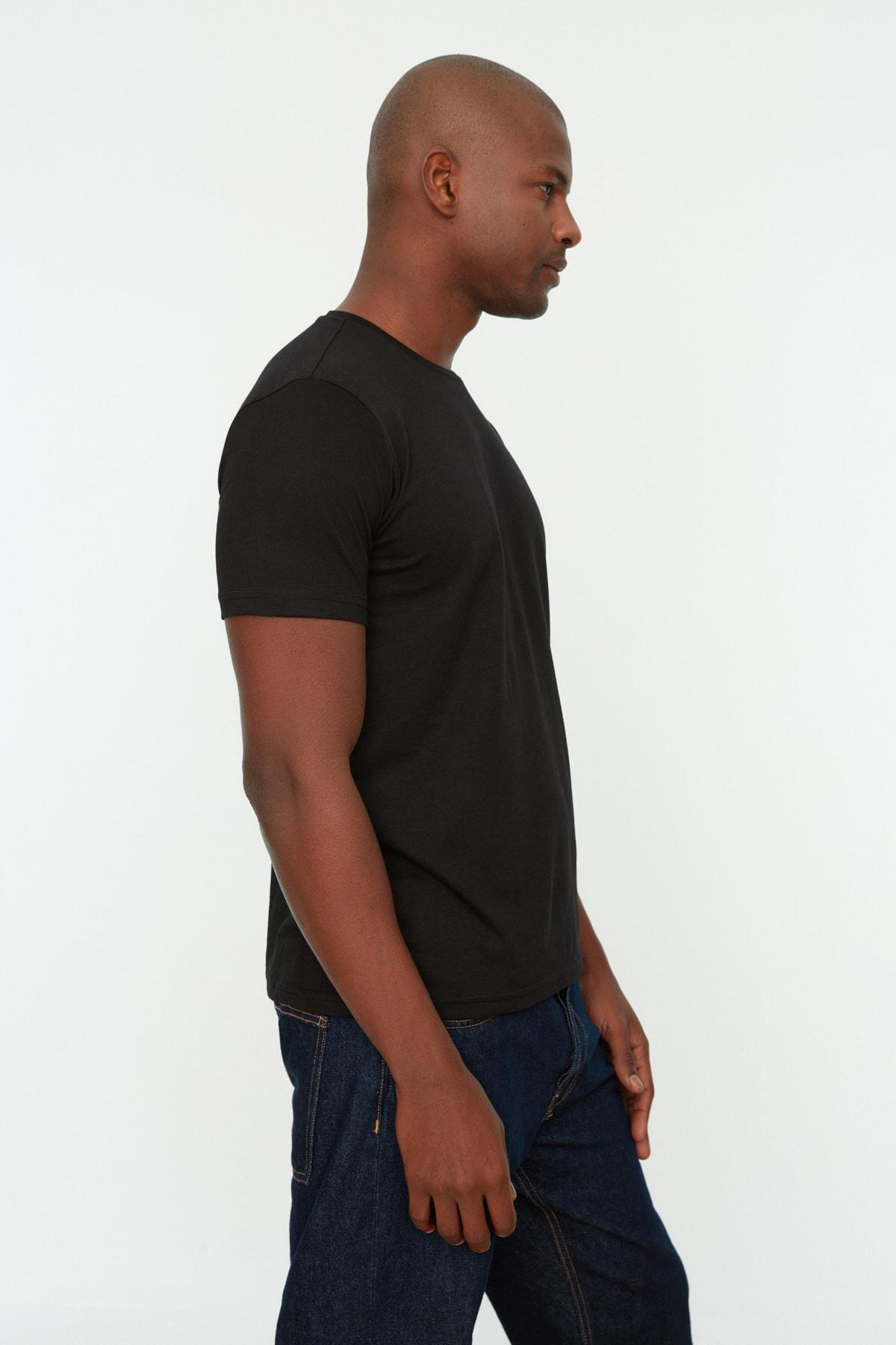 Black Crew Neck T-Shirt, , large image number 2