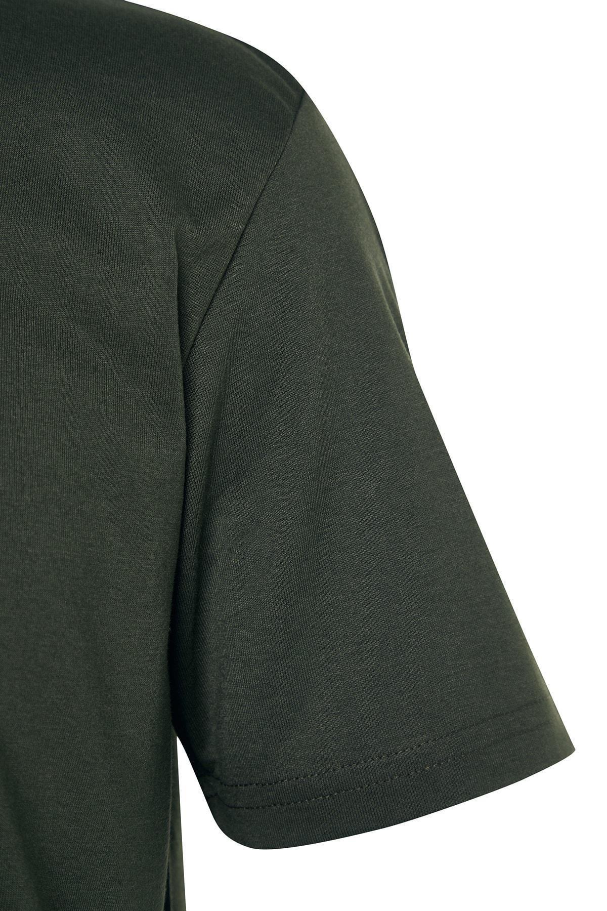 Khaki Crew Neck T-Shirt, , large image number 5
