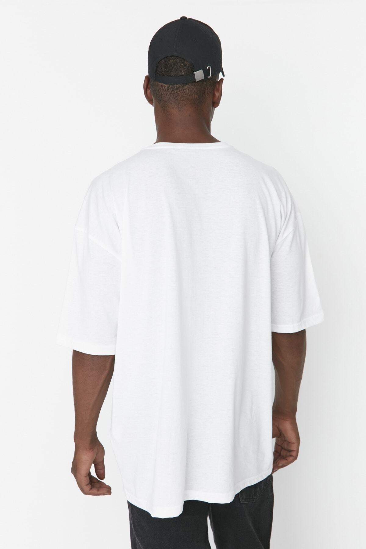 White Oversize T-Shirt, , large image number 4