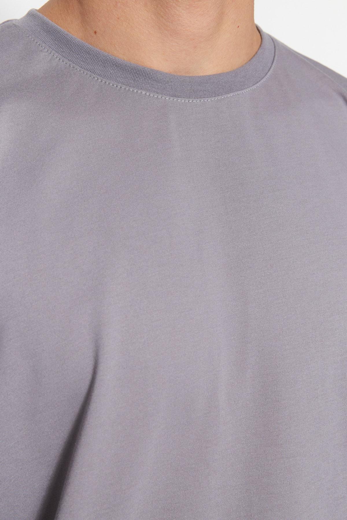 Gray Oversize T-Shirt, , large image number 5