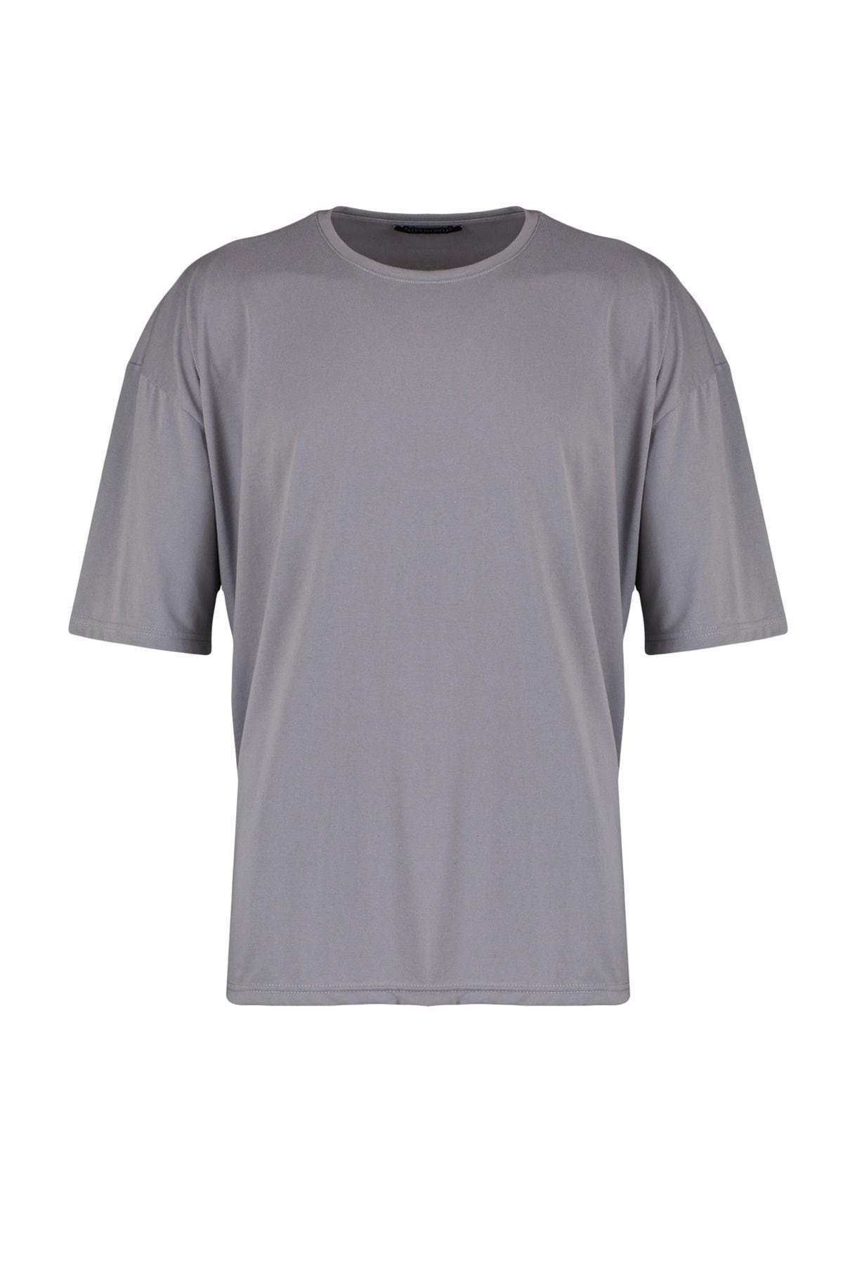 Gray Oversize T-Shirt, , large image number 6