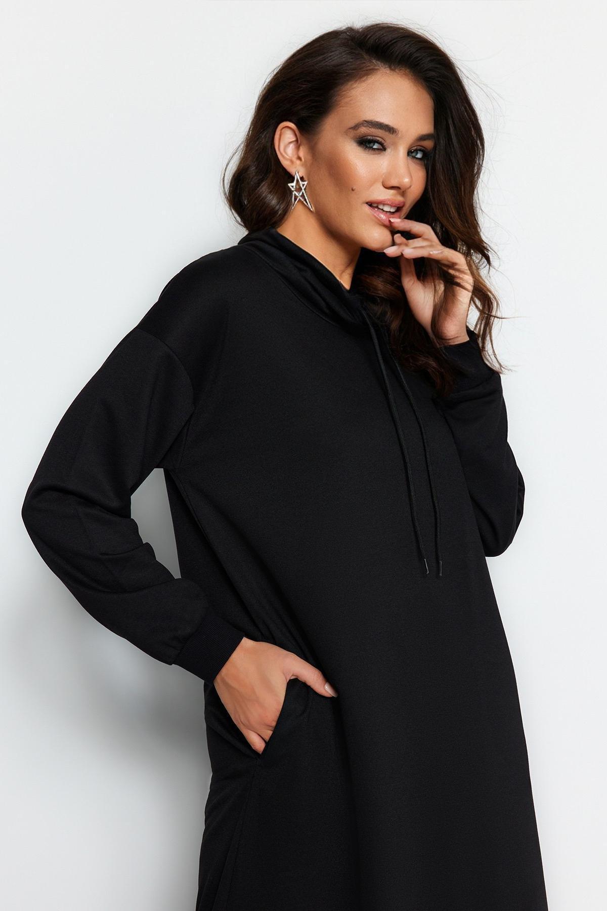 Black Basic Dress, , large image number 2