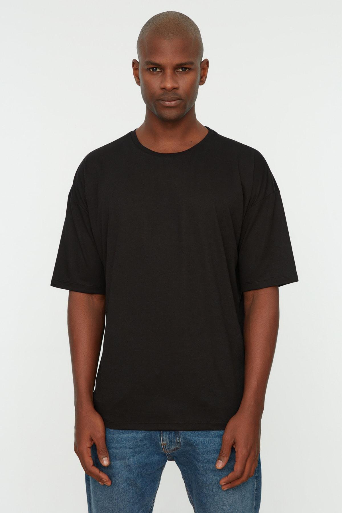Black Oversize T-Shirt, , large image number 0