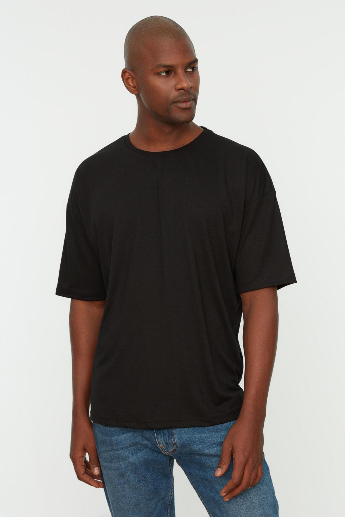 Black Oversize T-Shirt, , large image number 4