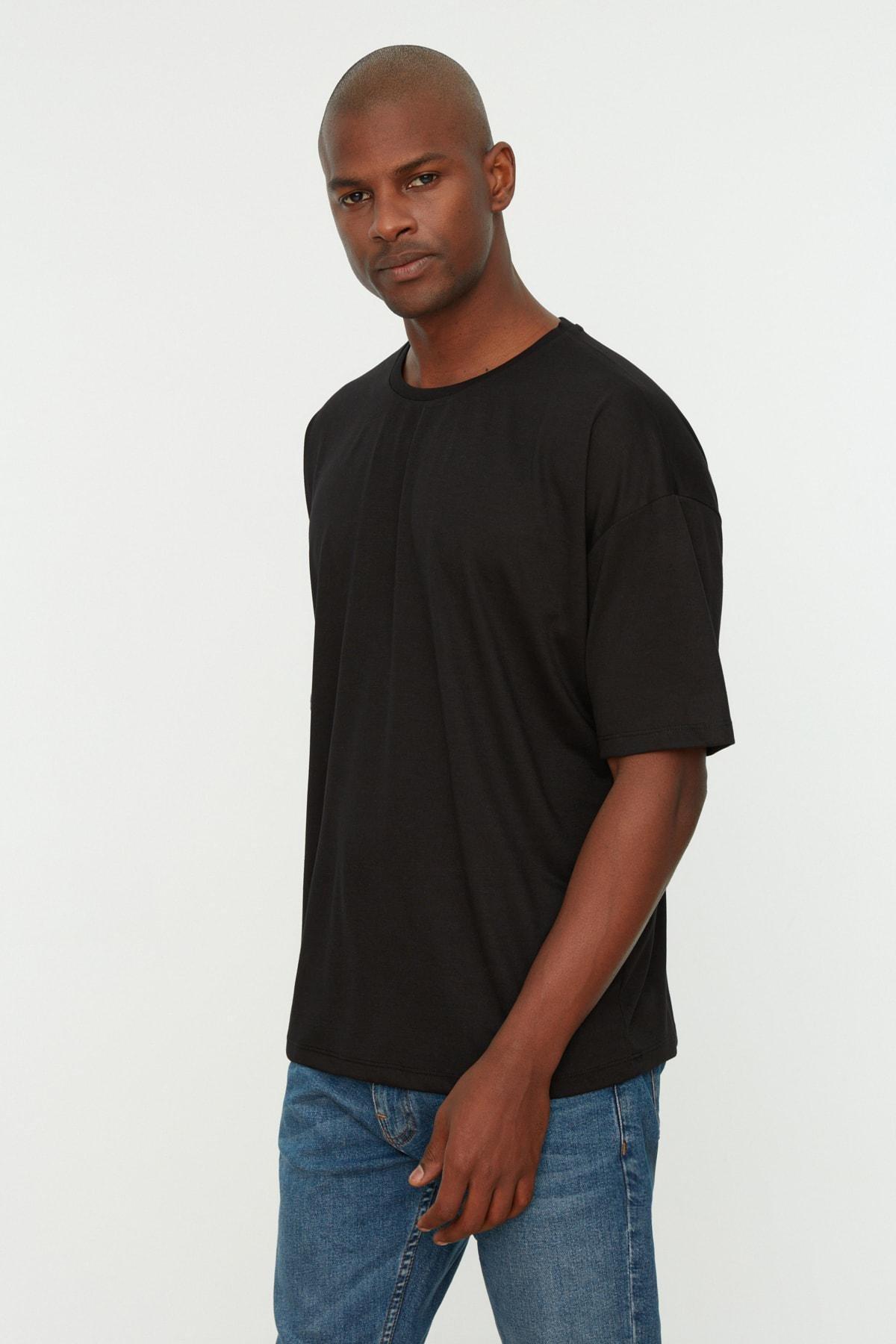 Black Oversize T-Shirt, , large image number 5