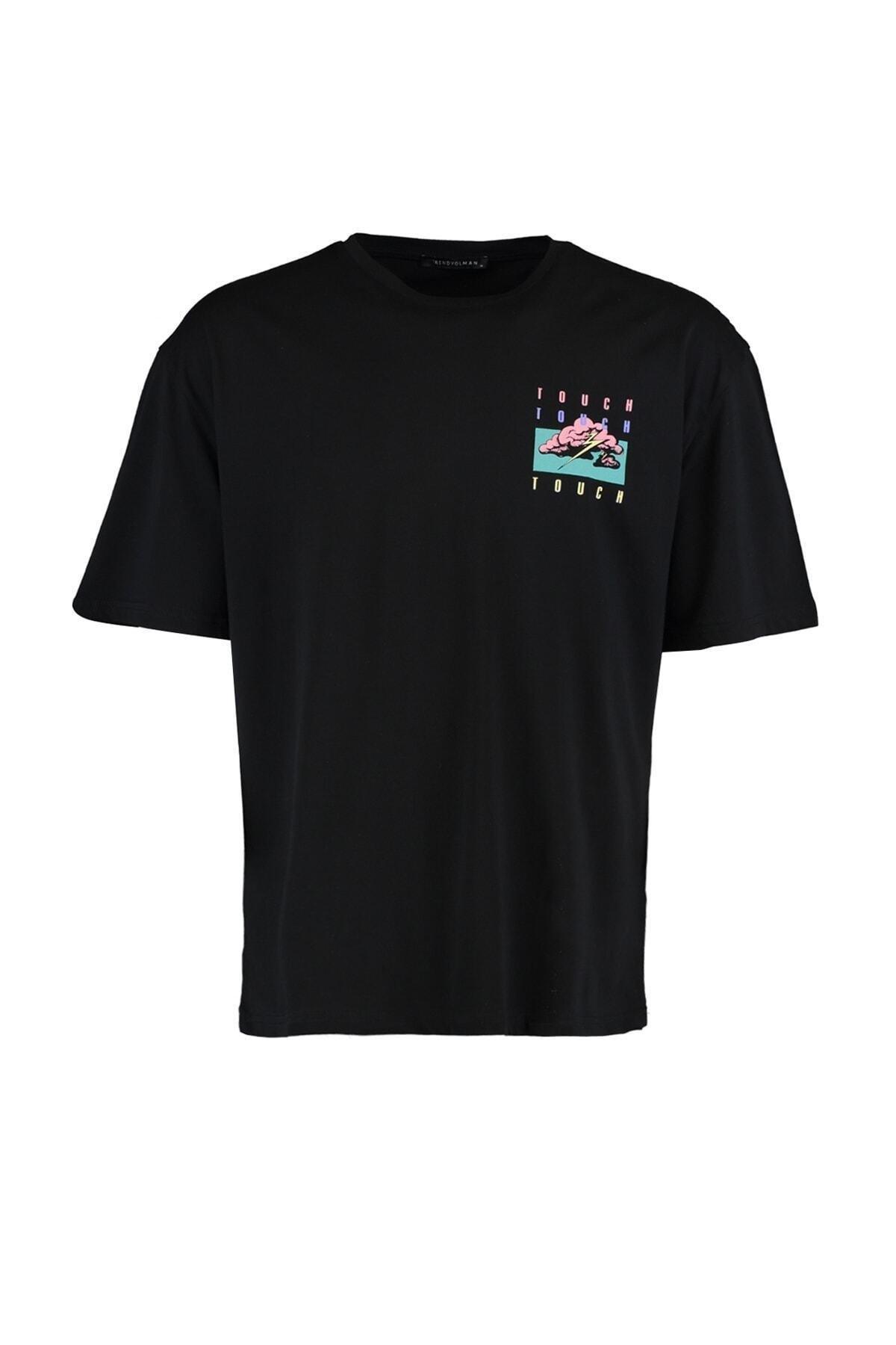 Black Relaxed T-Shirt, , large image number 5