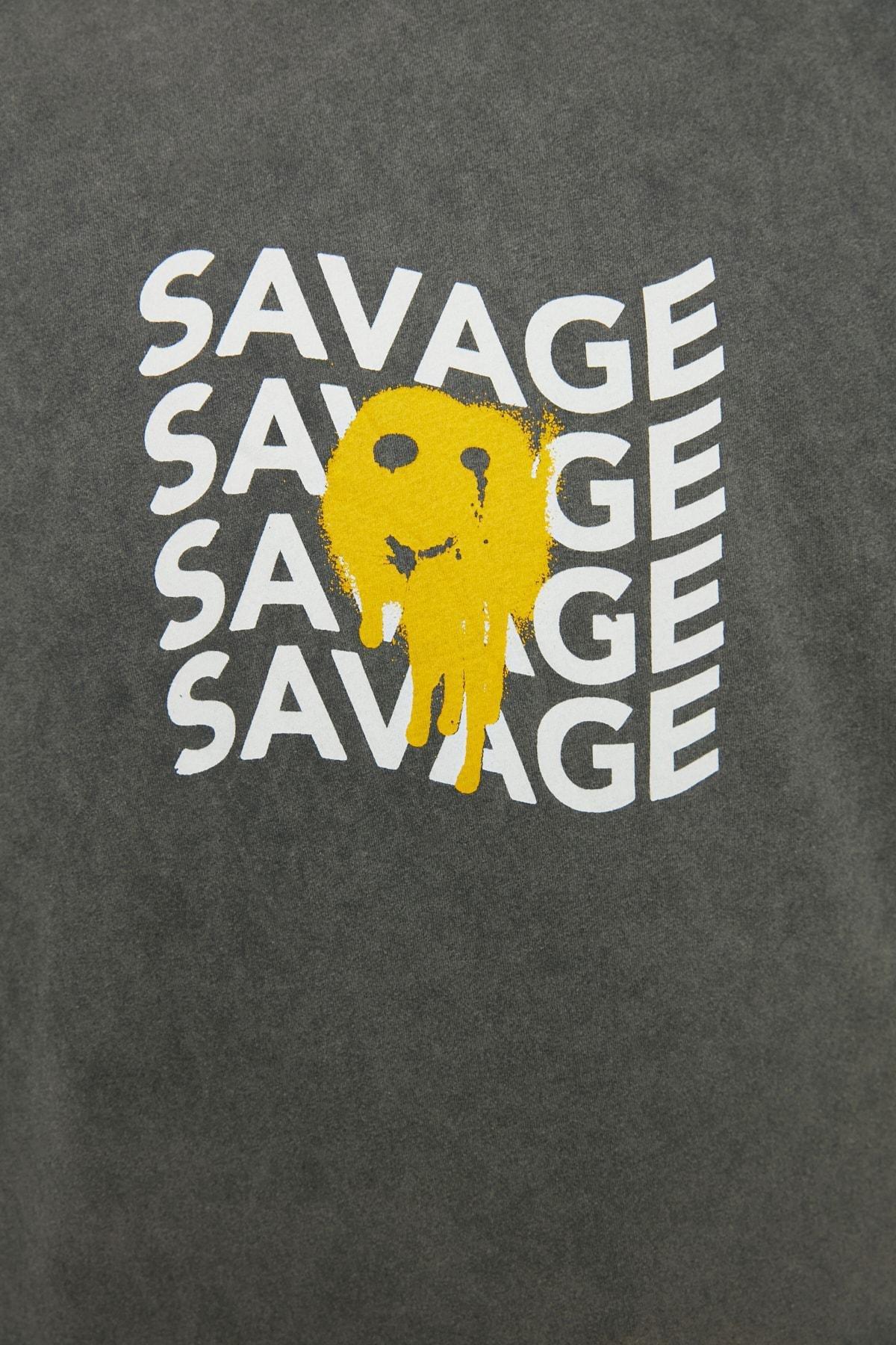 Gray Relaxed T-Shirt, , large image number 2