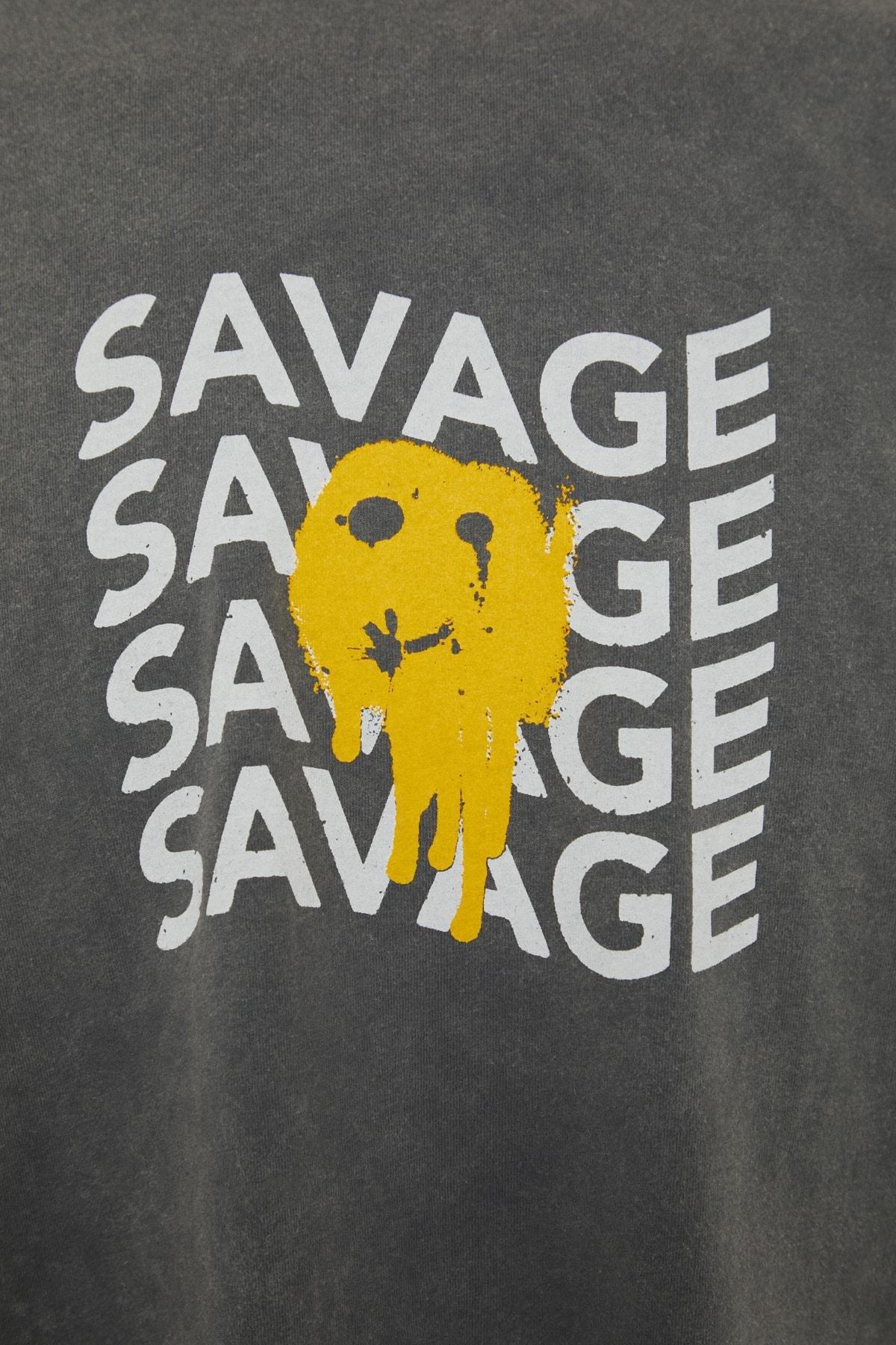 Gray Relaxed T-Shirt, , large image number 6