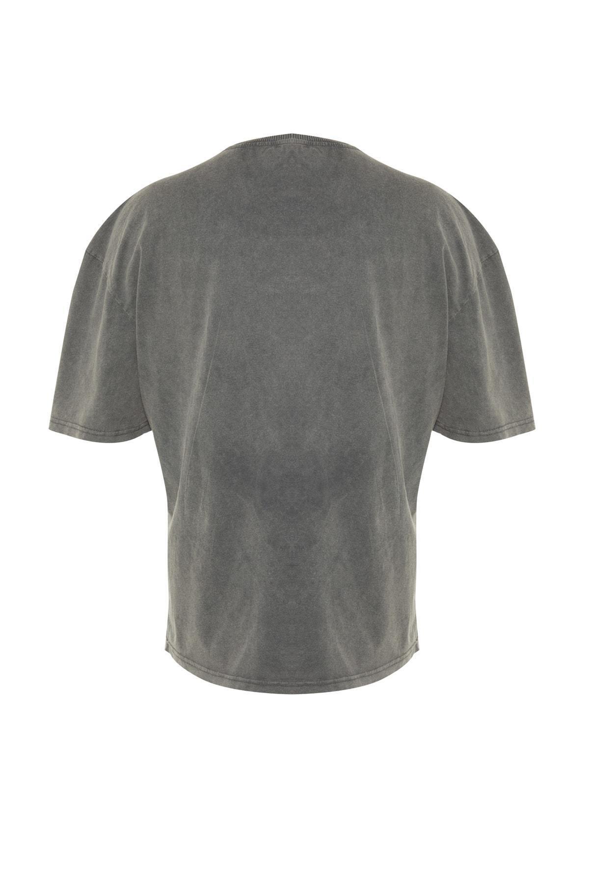 Gray Relaxed T-Shirt, , large image number 7