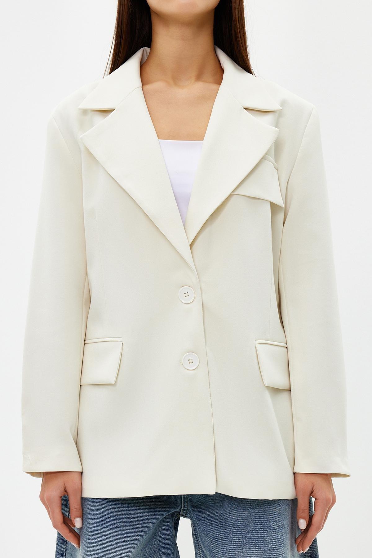 White Oversized Blazer, , large image number 3