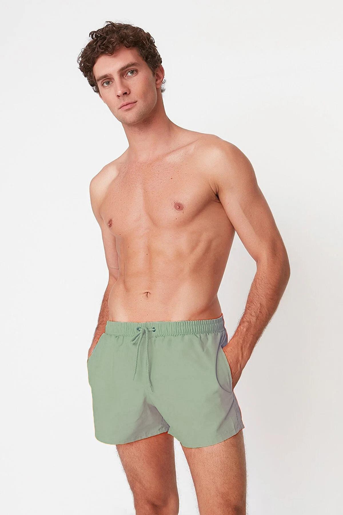 Khaki Swimwear Shorts, , large image number 2